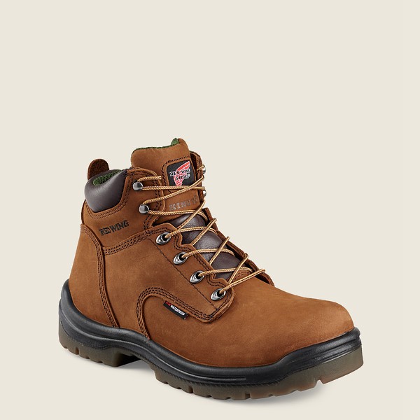 Red Wing Safety Boots Brown - Mens King Toe® - 6-inch Waterproof Toe - 7438-DBGPC